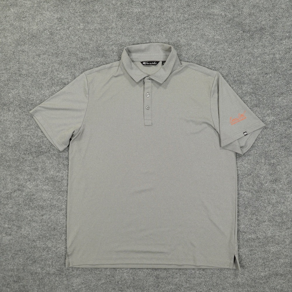 Travis Mathew Polo Shirt Mens Extra Large Gray Golf Performance Short Sleeve